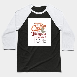 'No Man Can Contain It' Food and Water Relief Shirt Baseball T-Shirt